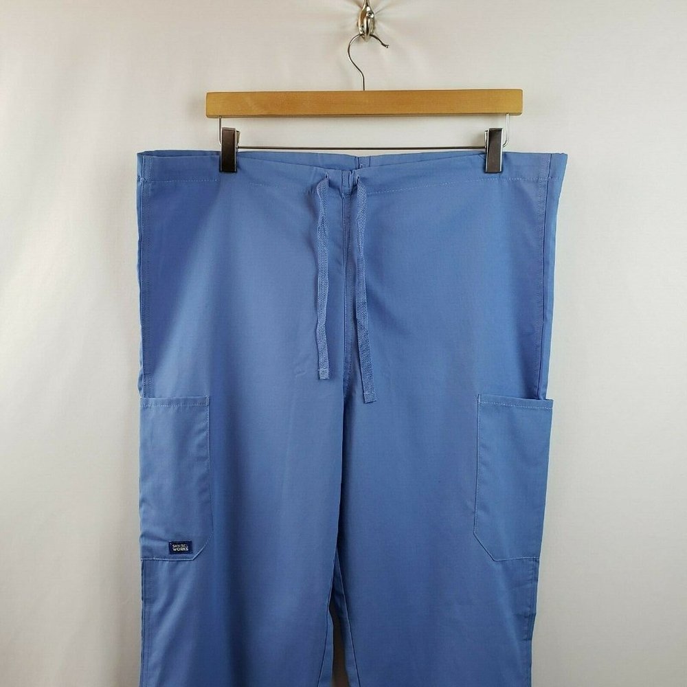 Sanibel Works Mens Scrub Pants Size Small Blue
